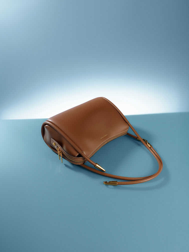 T&uacute;i đeo vai Lyla Tubular Slouchy, Chocolate, hi-res