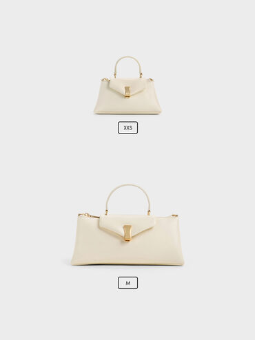 Lilibet Elongated Top Handle Bag, Cream, hi-res