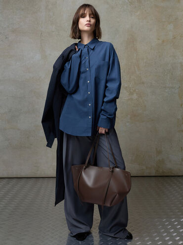 XL Calla Tote Bag, Espresso Brown, hi-res