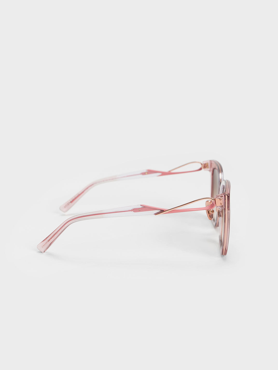 Open Wire Square Acetate Sunglasses, Pink, hi-res