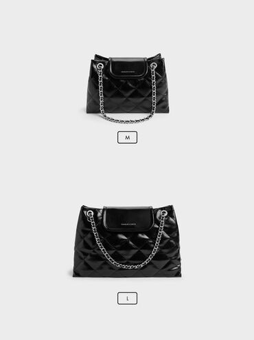 Apfra Quilted Shoulder Bag, Noir, hi-res