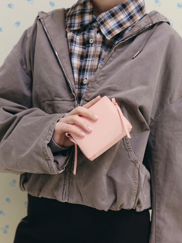 V&iacute; ngắn d&aacute;ng gập Hazel Bow, Soft Pink, hi-res