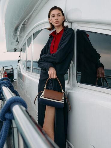 T&uacute;i x&aacute;ch Hanya Canvas Striped, Nhiều m&agrave;u, hi-res