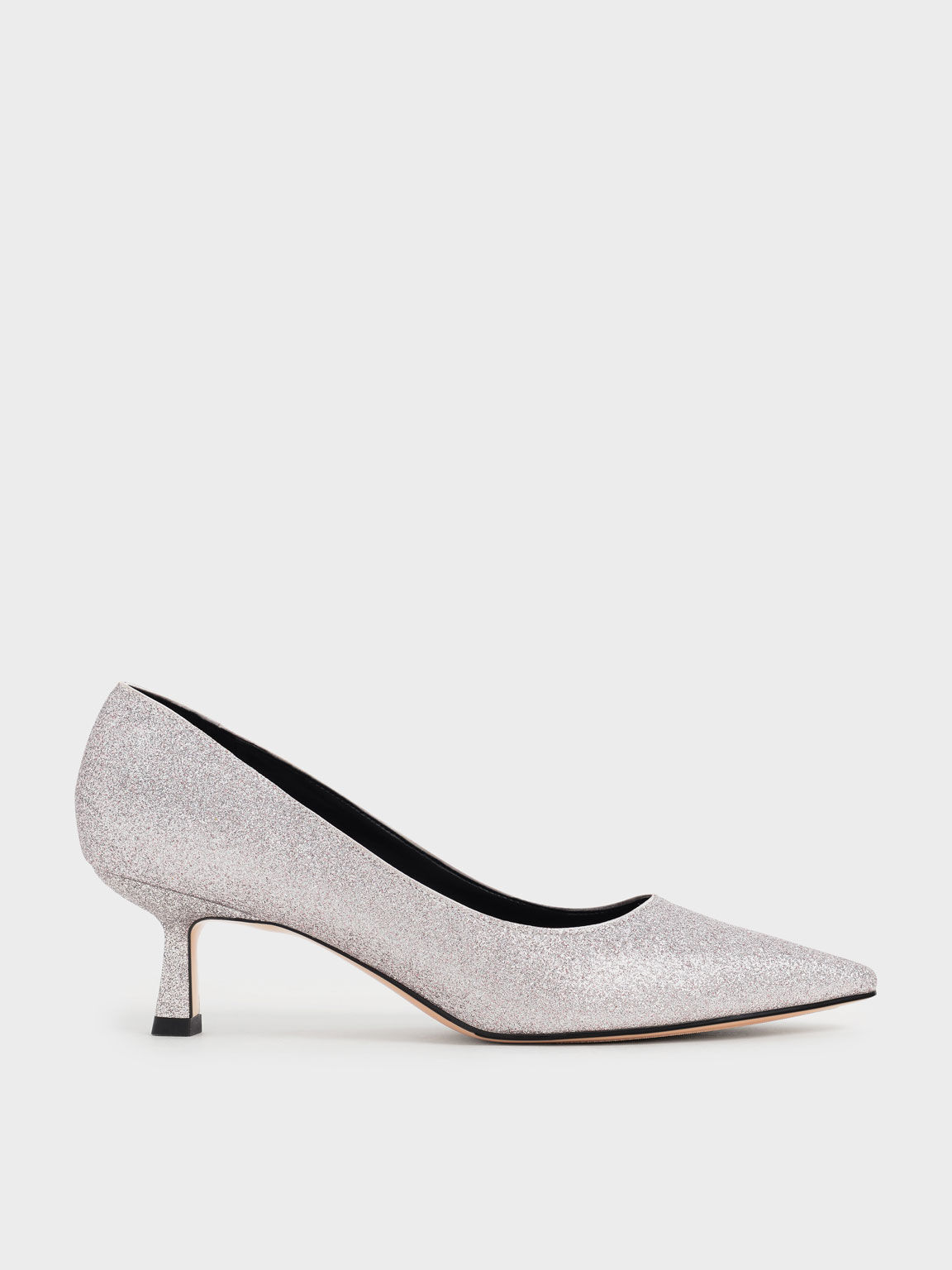 Buy Allegra K Women's Stiletto Kitten Heels Glitter Heel Sandals, Silver,  7.5 at Amazon.in