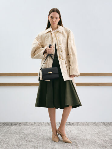 Túi đeo chéo phom chữ nhật Chance, Đen, hi-res