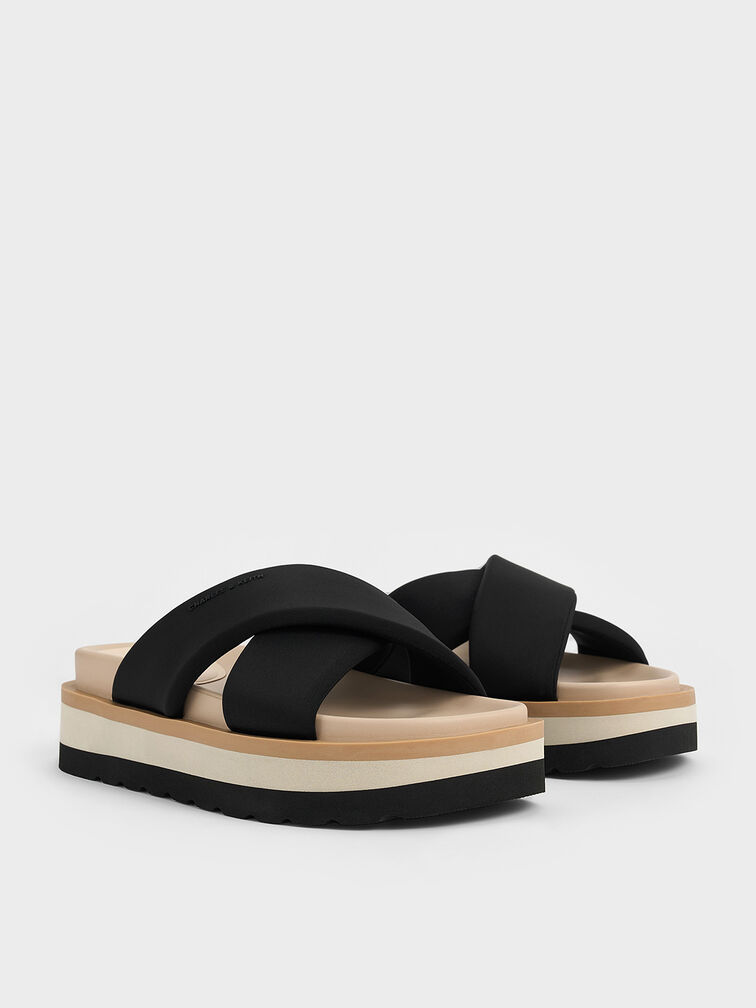 D&eacute;p quai ch&eacute;o Crossover Platform, Đen, hi-res