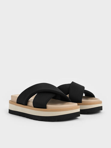 D&eacute;p quai ch&eacute;o Crossover Platform, Đen, hi-res