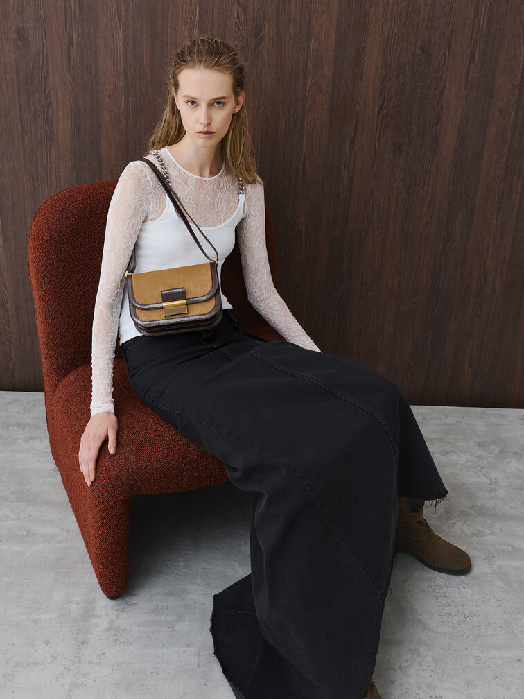 Charlot Recycled Suede Bag, Sahara Sand, hi-res