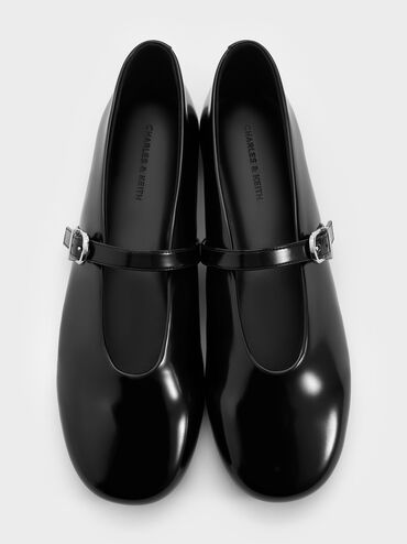 High-Vamp Mary Janes, Black Boxed, hi-res