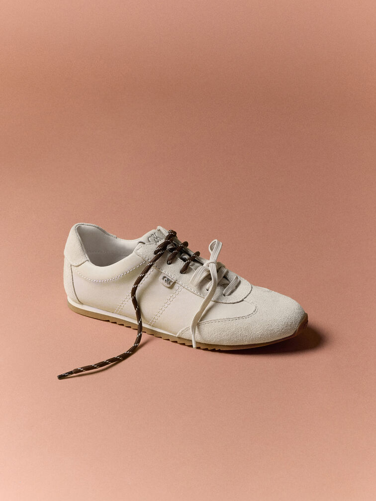 Jace Leather & Suede Sneakers, Chalk, hi-res