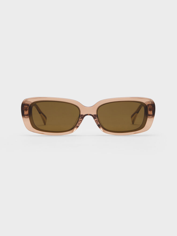 Aubrey Rectangular Sunglasses, Chestnut Brown, hi-res