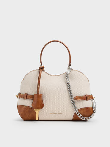 T&uacute;i x&aacute;ch Delfina Canvas Chain Side-Belt, Nhiều m&agrave;u, hi-res