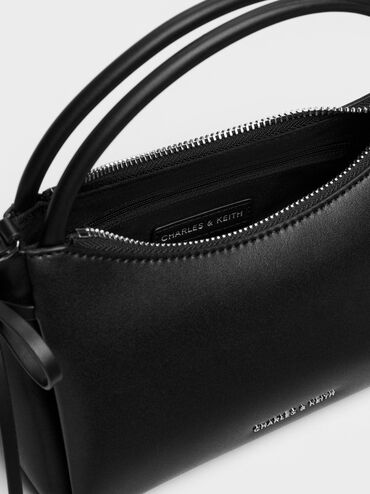 Hazel Bow Top Handle Bag, Noir, hi-res