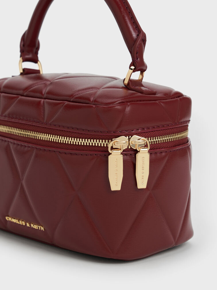Arwen Quilted Vanity Bag, Burgundy, hi-res