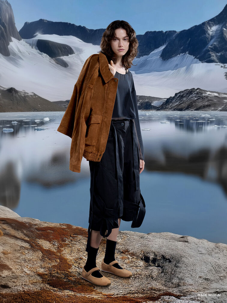 Jace Suede Mary Jane Sneakers, Beige, hi-res