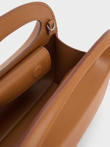 Mini Cocoon Top Handle Bag, Chocolate, hi-res