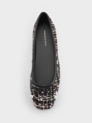 Giày búp bê mũi vuông Barbara Tweed, Nhiều màu, hi-res