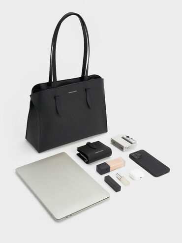 T&uacute;i tote h&igrave;nh thang Allyn, Noir, hi-res