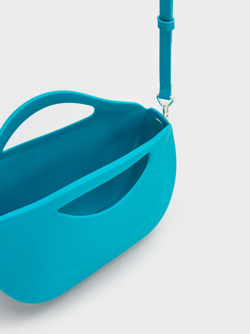 Túi xách hình thang Cocoon Curved, Xanh blue, hi-res