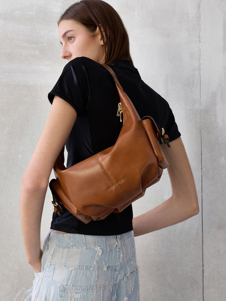 T&uacute;i đeo ch&eacute;o Bessie Side-Pocket, Distressed Tan, hi-res