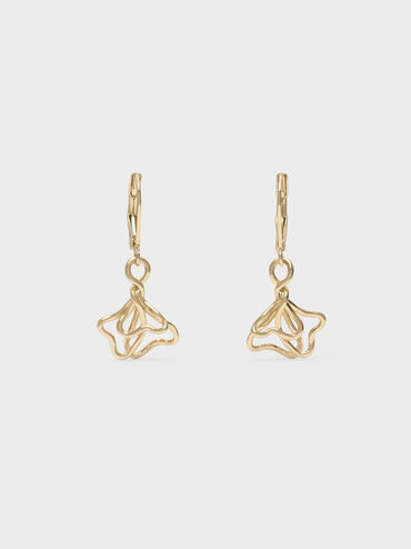 Fernley Flower Drop Earrings, Gold, hi-res