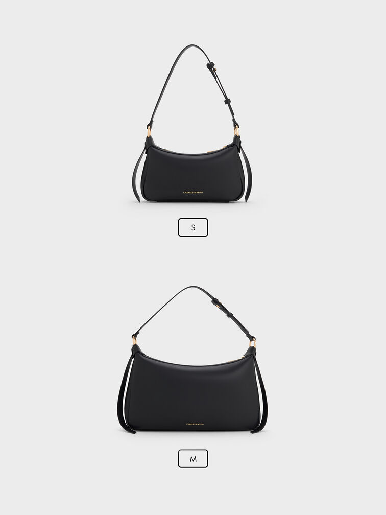 T&uacute;i đeo vai h&igrave;nh thang Mini Calla, Đen, hi-res