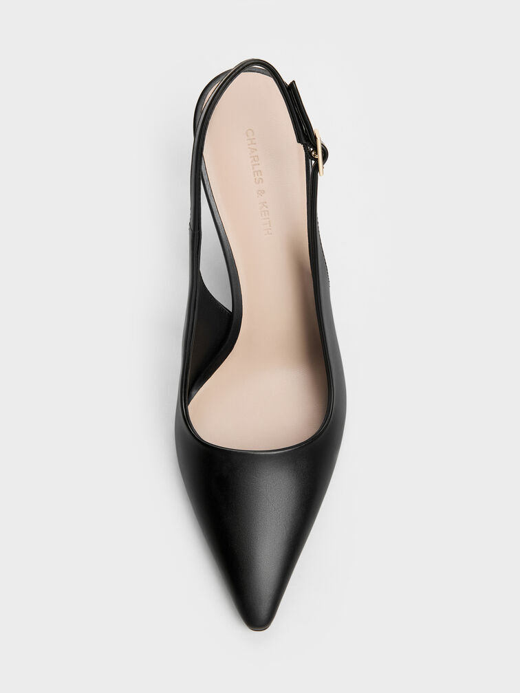 Kerra Pointed Slingback Pumps, Black, hi-res