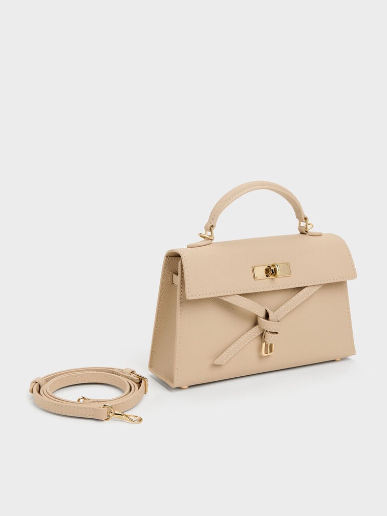 T&uacute;i x&aacute;ch h&igrave;nh thang Tricha Knotted-Belt, Sand Beige, hi-res