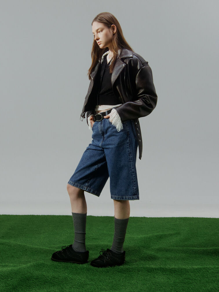 Egan Nylon Puffy Mules, Black Textured, hi-res