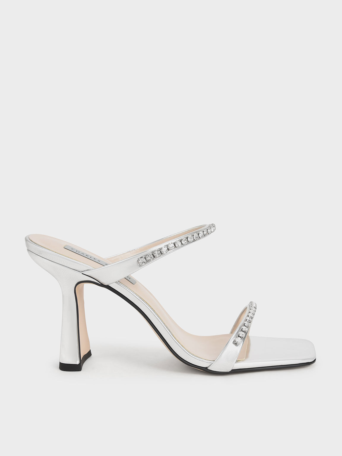 Guess Sella Mirror Metallic Ankle Strap Stiletto Dress Sandals | Dillard's