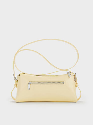 Rachel Front-Pocket Chain Shoulder Bag, Butter Yellow, hi-res