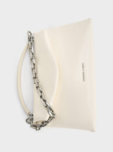 Andromeda Chunky-Chain Top Handle Bag, Cream, hi-res