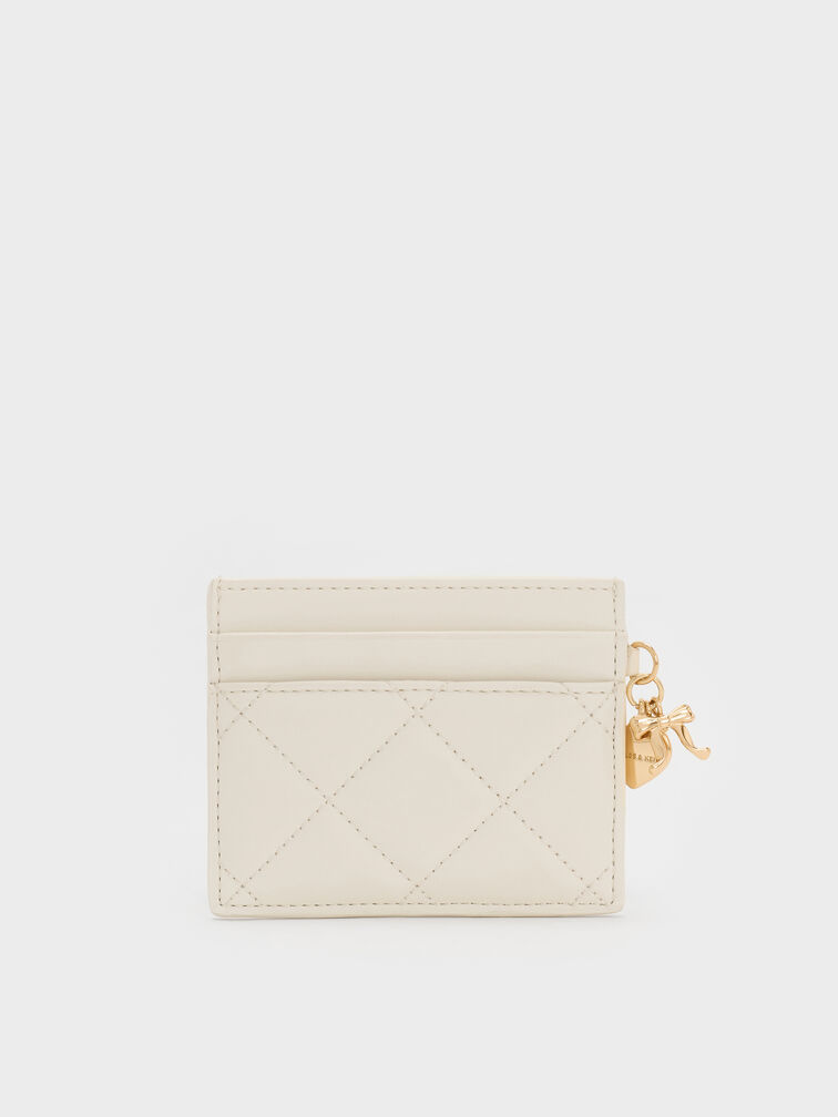 Arrietty Quilted Card Holder, Cream, hi-res