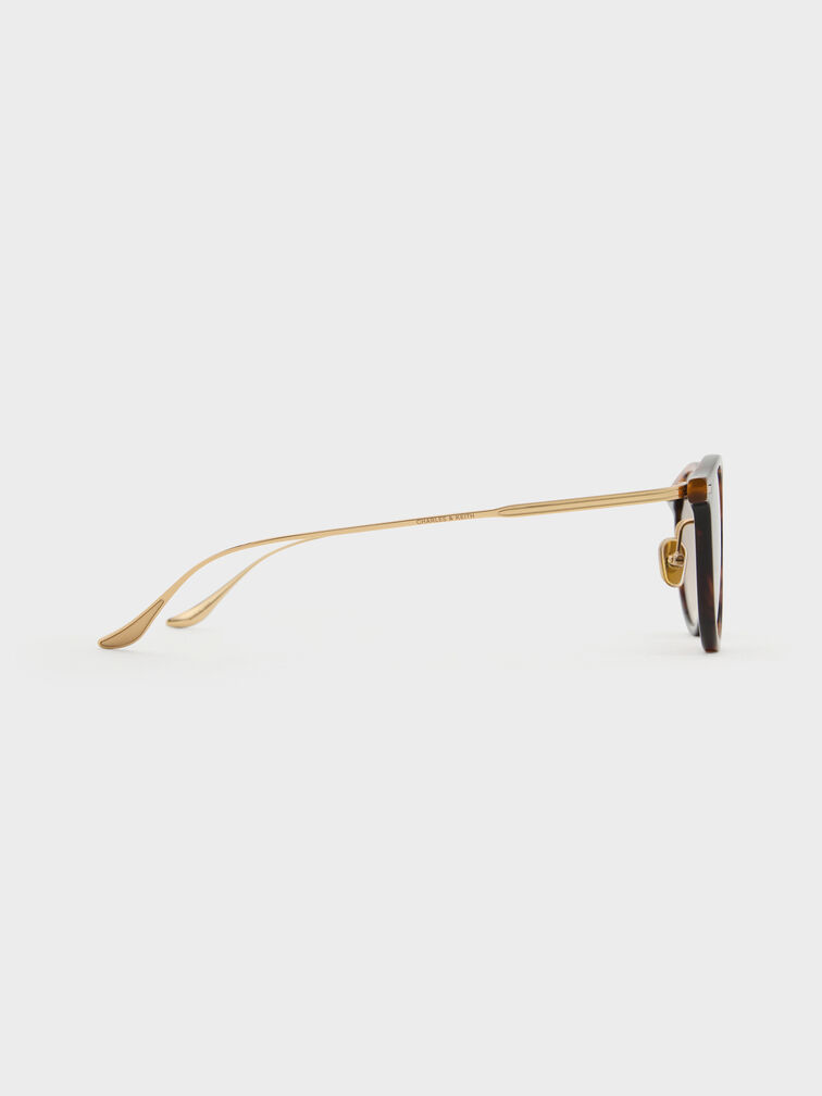 Minnow Metal-Rim Round Sunglasses, T. Shell, hi-res