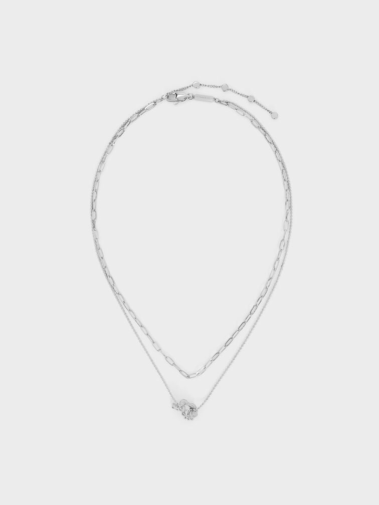 V&ograve;ng cổ Sable Rope-Knot, Bạc, hi-res