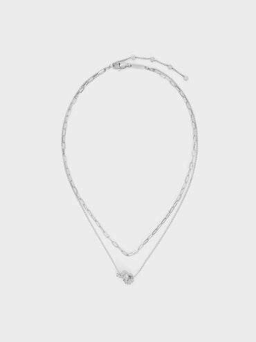 V&ograve;ng cổ Sable Rope-Knot, Bạc, hi-res