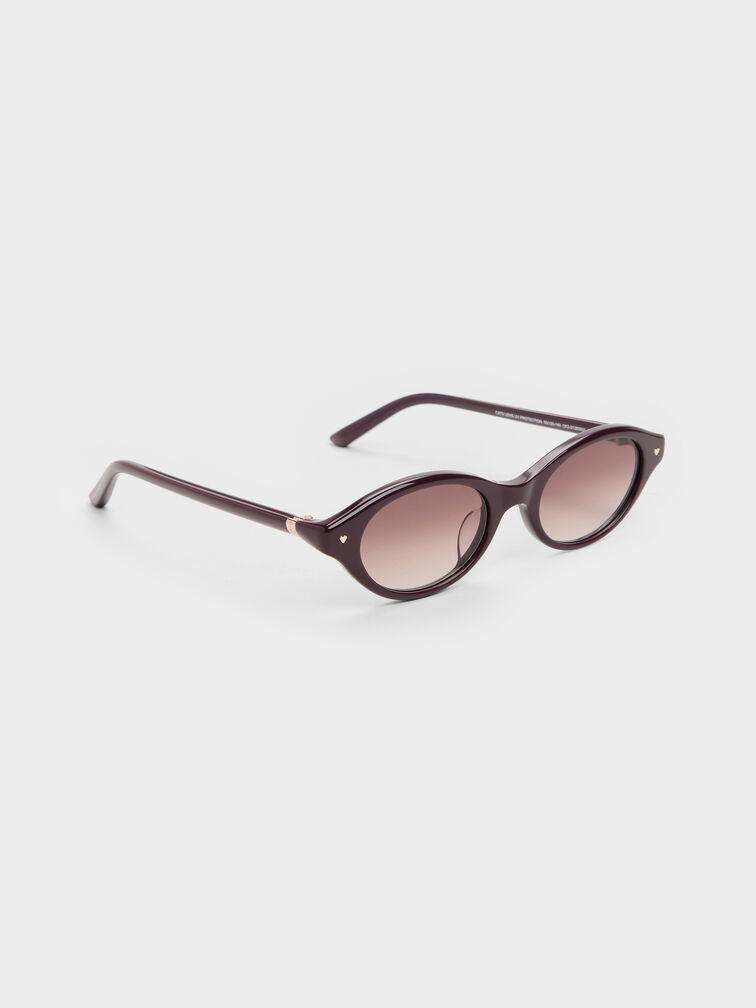 K&iacute;nh m&aacute;t gọng oval Pecola, Wineberry Red, hi-res
