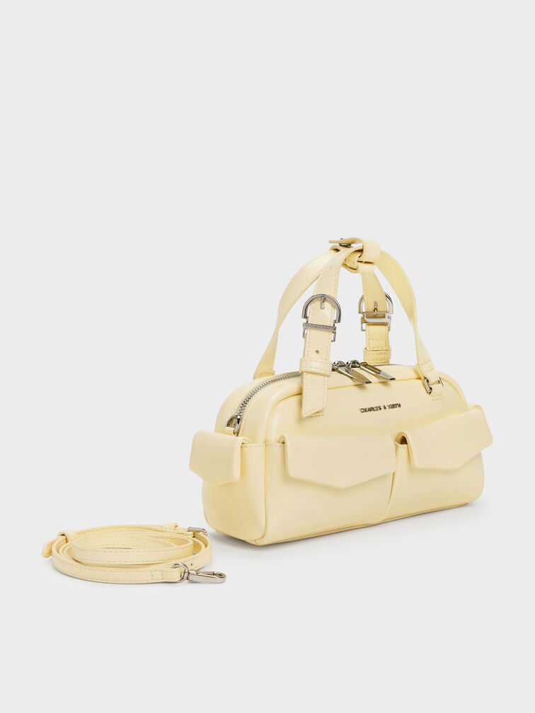 Rachel Multi-Pocket Bowling Bag, Butter Yellow, hi-res