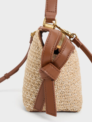 T&uacute;i x&aacute;ch h&igrave;nh thang Aurelie Raffia Knotted, Nhiều m&agrave;u, hi-res