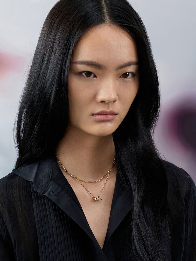 V&ograve;ng cổ Sable Rope-Knot, V&agrave;ng đồng, hi-res