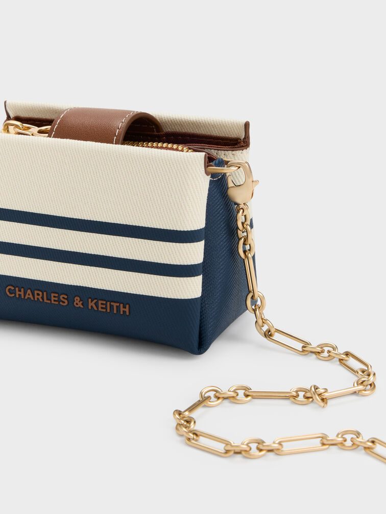 T&uacute;i x&aacute;ch chữ nhật Bosie Canvas Striped, Nhiều m&agrave;u, hi-res