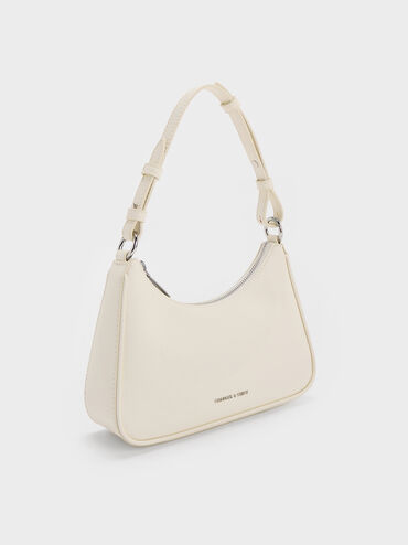 Lane Chain-Link Shoulder Bag, Cream, hi-res