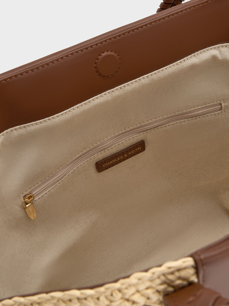Shalia Raffia Tote Bag, Natural Raffia, hi-res