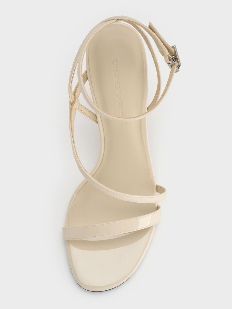 Andricia Patent Strappy Stiletto Sandals, Chalk, hi-res