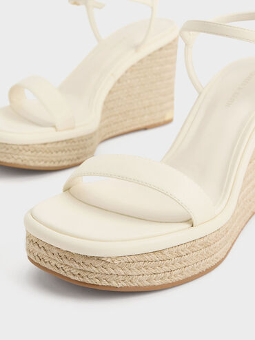 Gi&agrave;y đế xuồng quai ngang Espadrille, Kem, hi-res