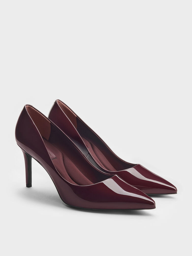 Gi&agrave;y cao g&oacute;t mũi nhọn Emmy Patent, Đỏ burgundy, hi-res