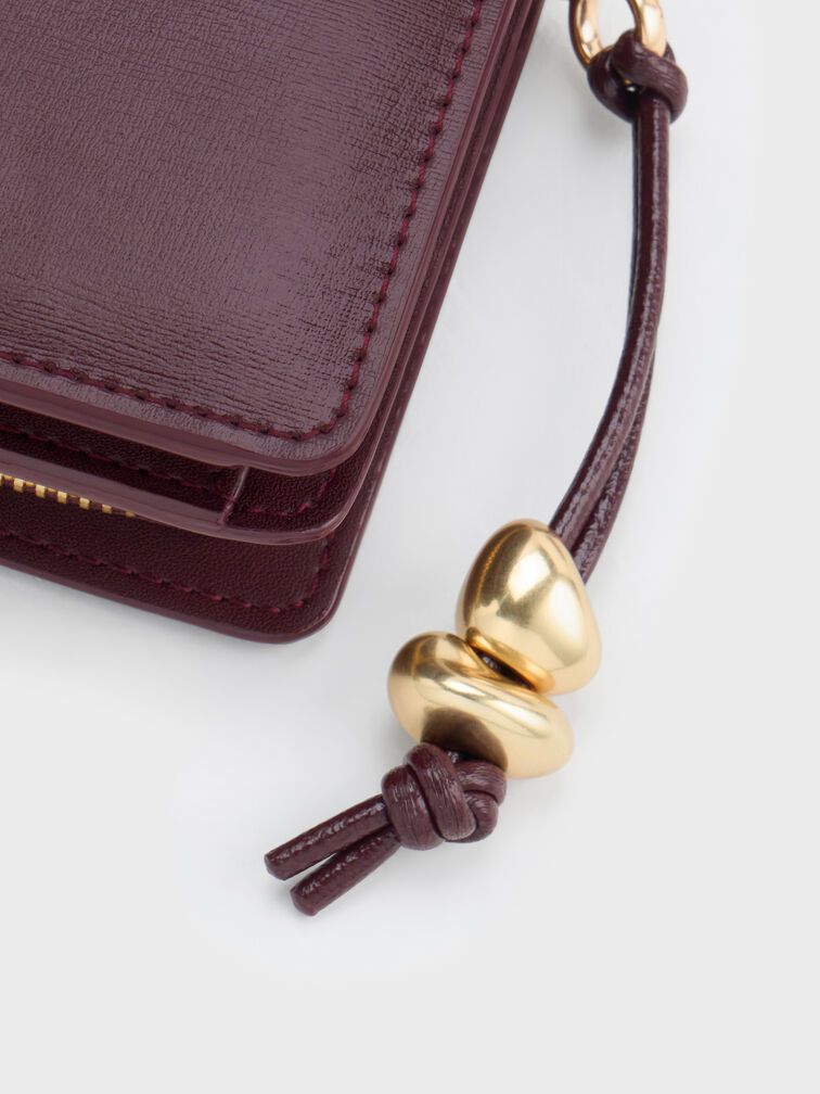 Augustine Zip-Around Small Wallet, Wineberry Red, hi-res
