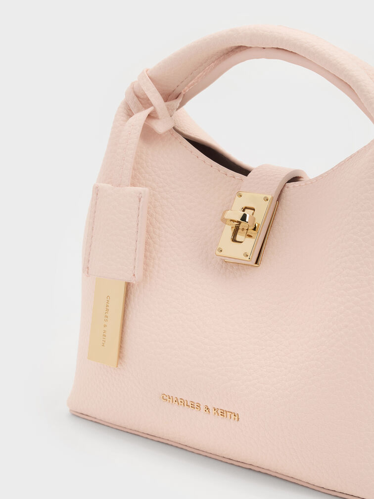 Mini Chance Turn-Lock Bucket Bag, Soft Pink, hi-res