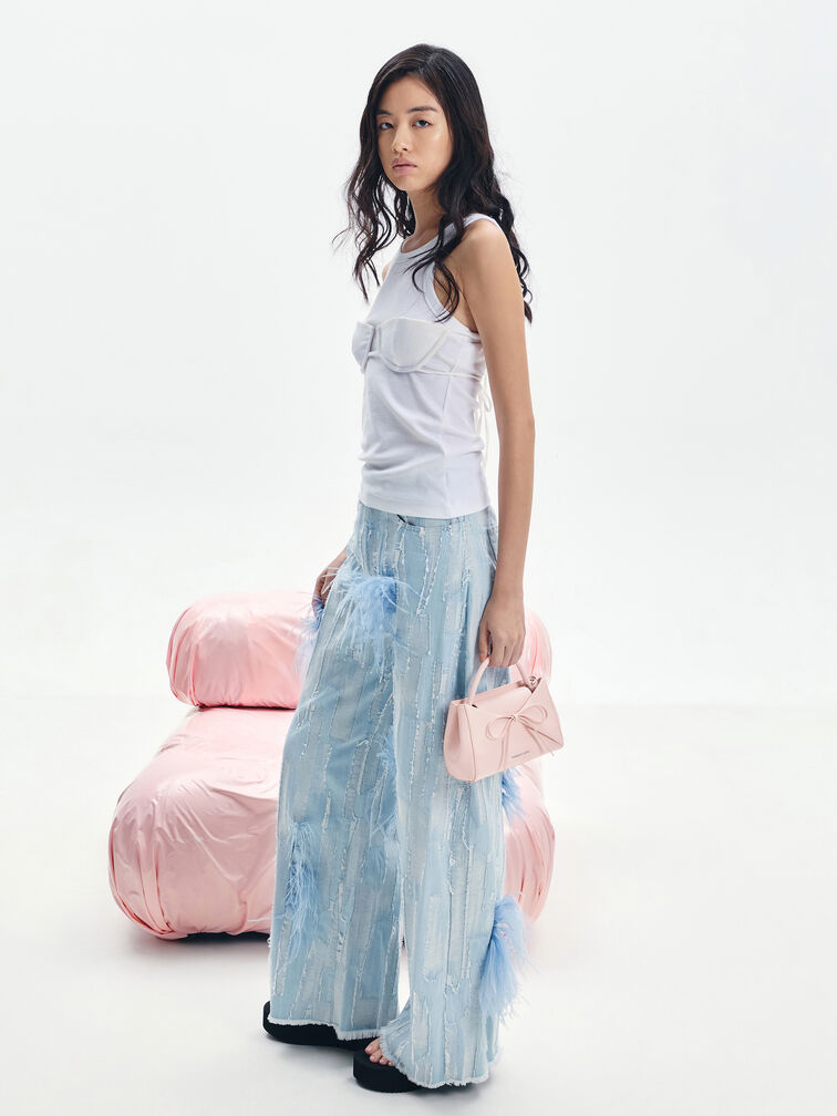 T&uacute;i x&aacute;ch Hazel Bow Panelled, Soft Pink, hi-res