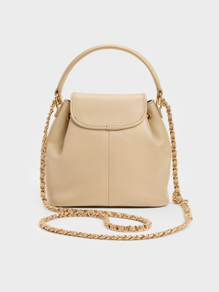 T&uacute;i x&aacute;ch nắp gập Dalia, Sand Beige, hi-res